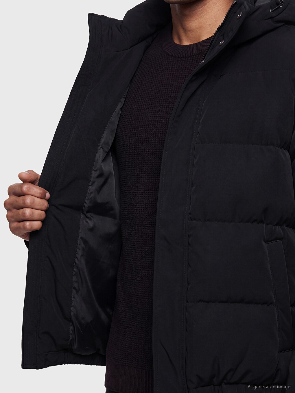 Man Black Puffer Coat-3