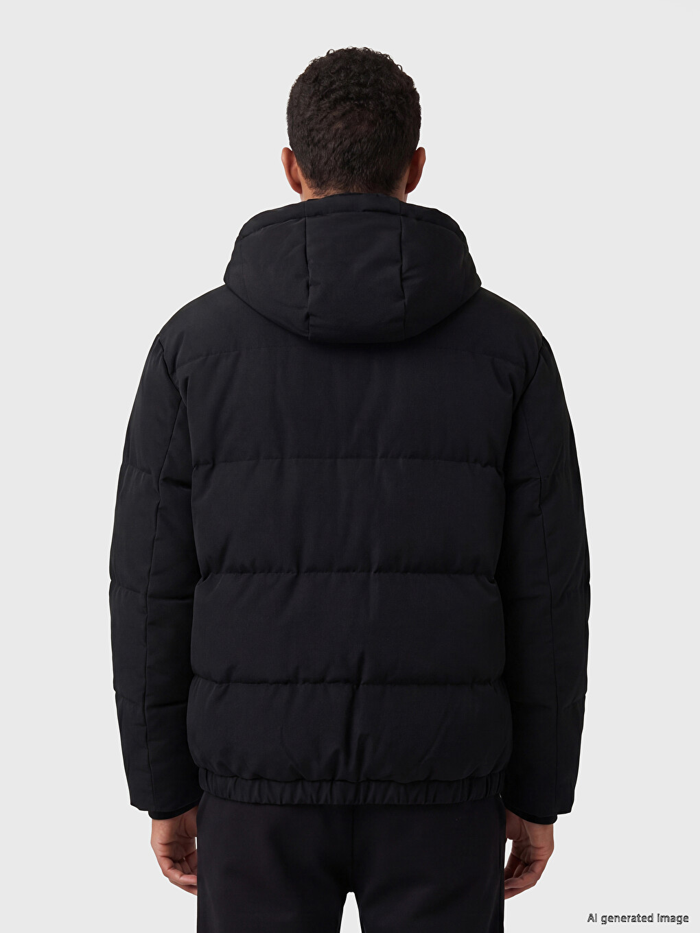 Man Black Puffer Coat-4