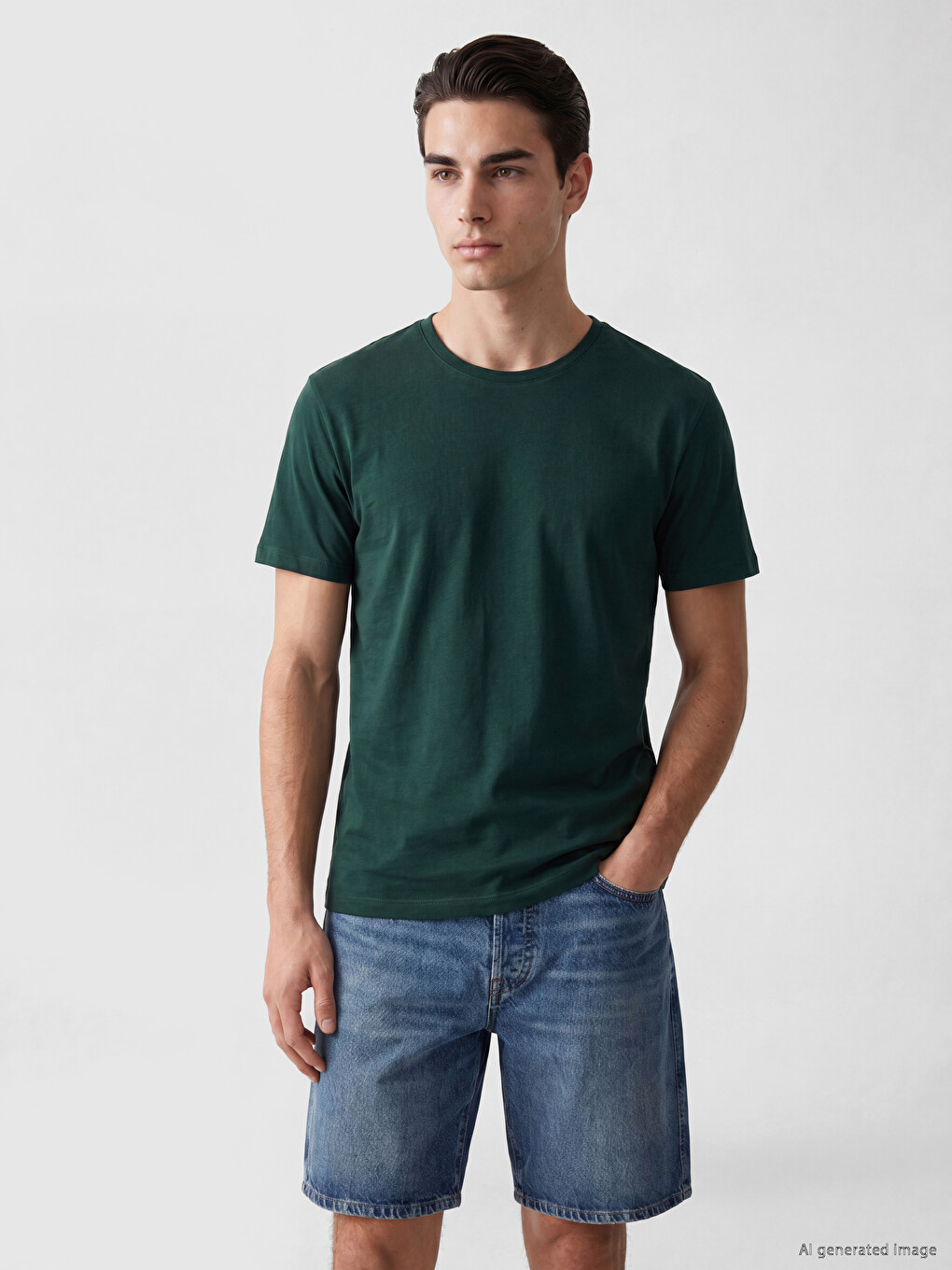 Regulär 100% Baumwolle Herren T-shirt