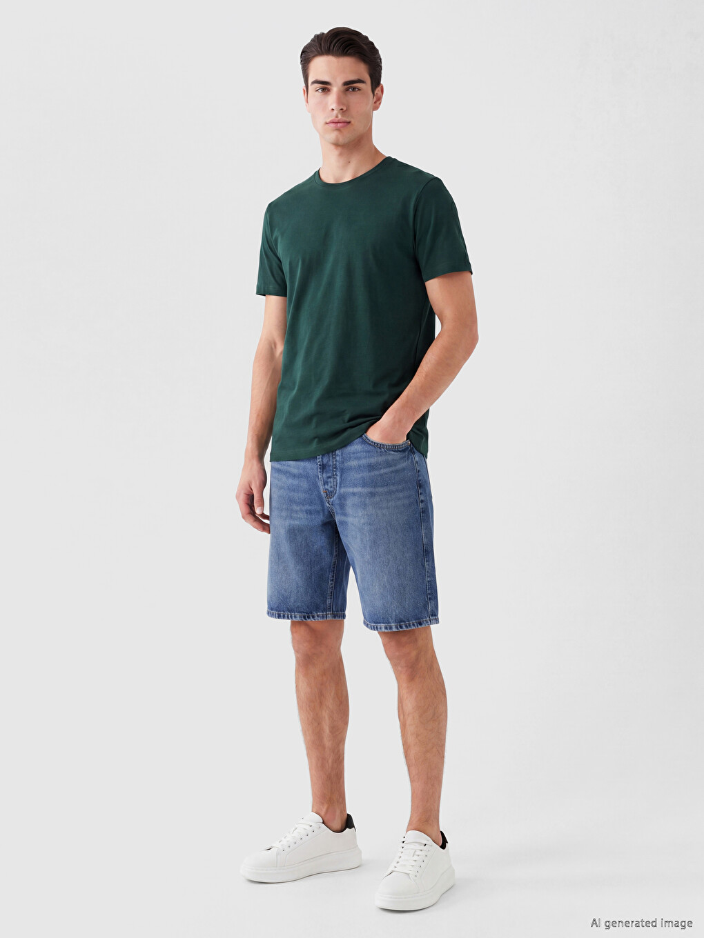 Regulär 100% Baumwolle Herren T-shirt-1
