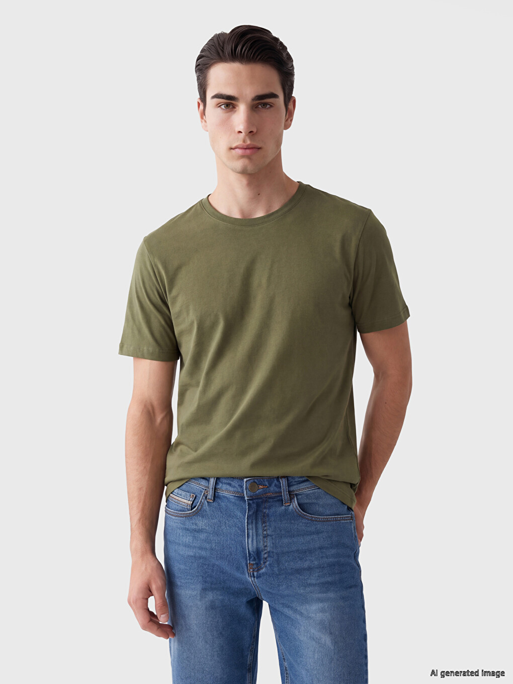 Regular Fit Thin Fabric T-shirt /03
