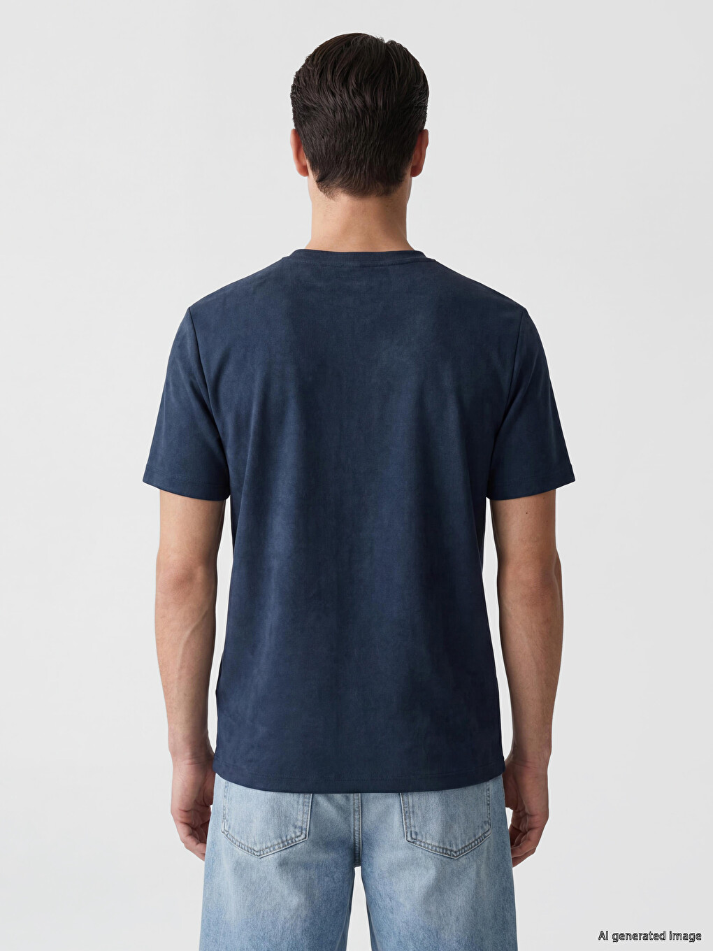 T-shirt Pambuku %100 Me Prerje Të Rregullt Për Burra-2