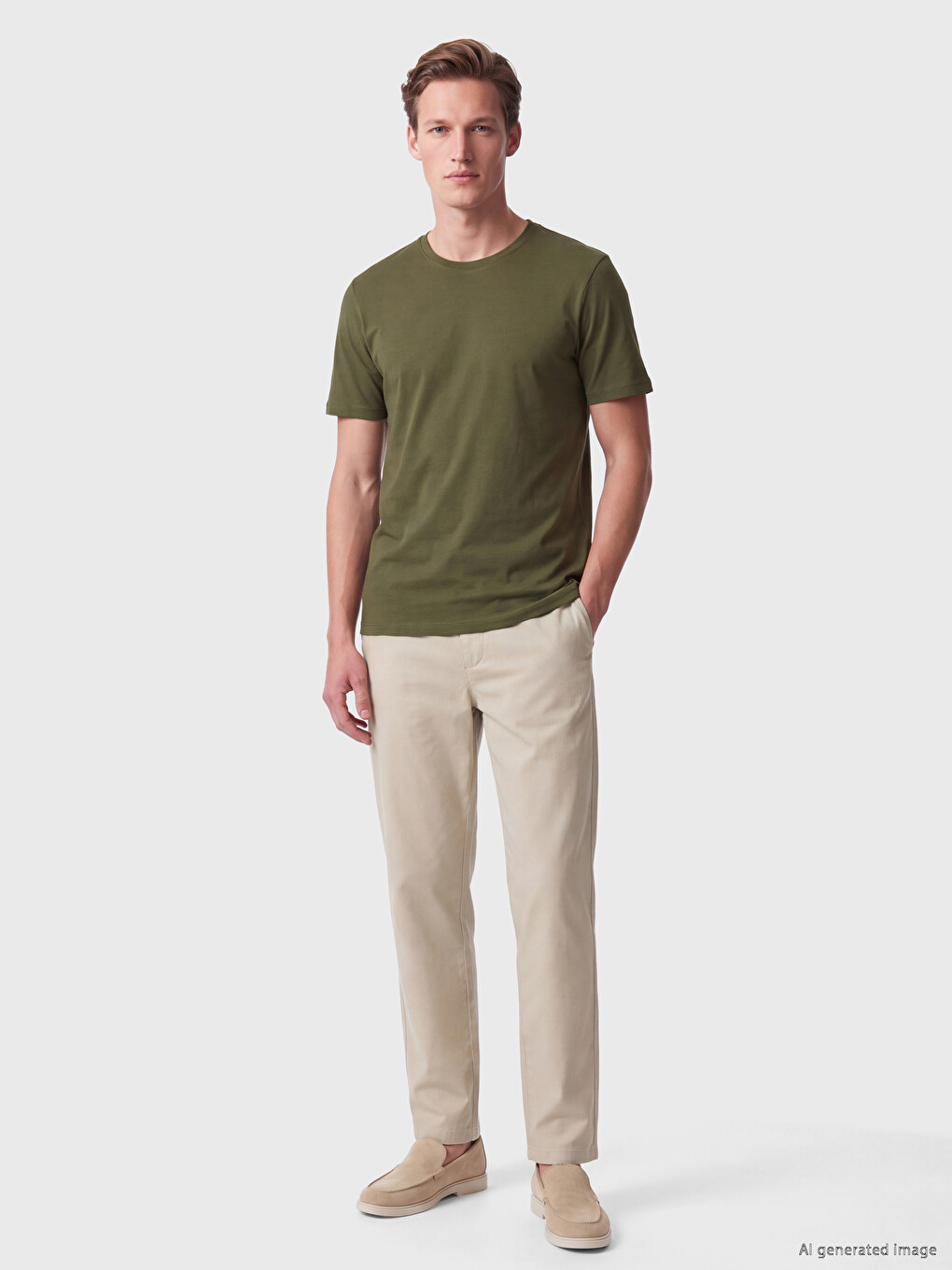 Regular Fit Thin Fabric T-shirt /03-1