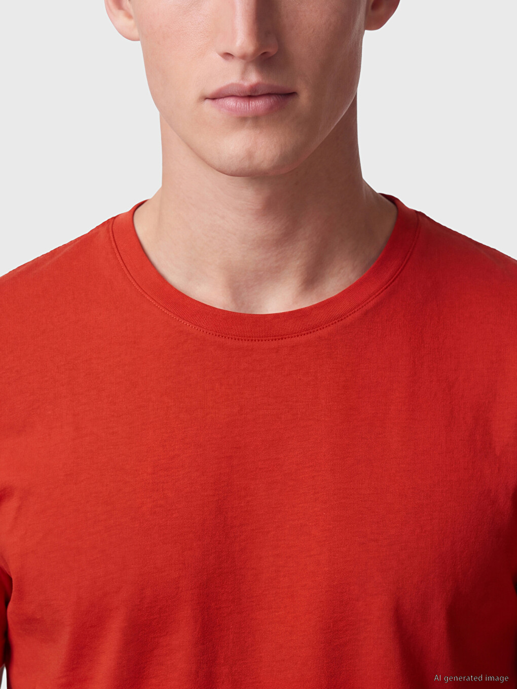 Kırmızı Regular Fit İnce Kumaş Tişört /03-2