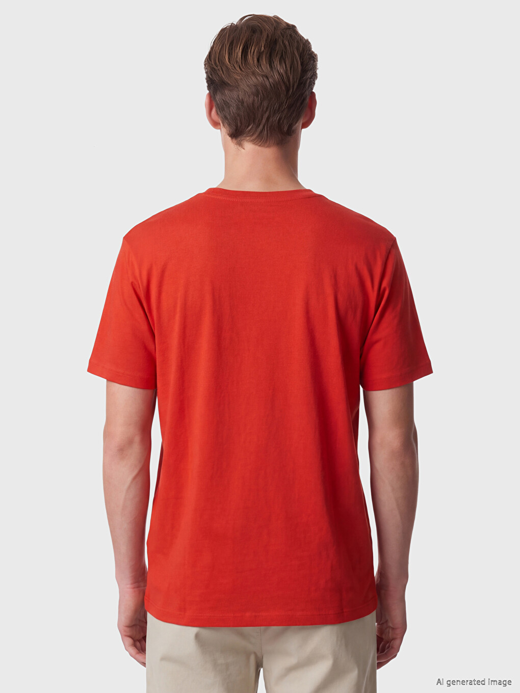 Kırmızı Regular Fit İnce Kumaş Tişört /03-3