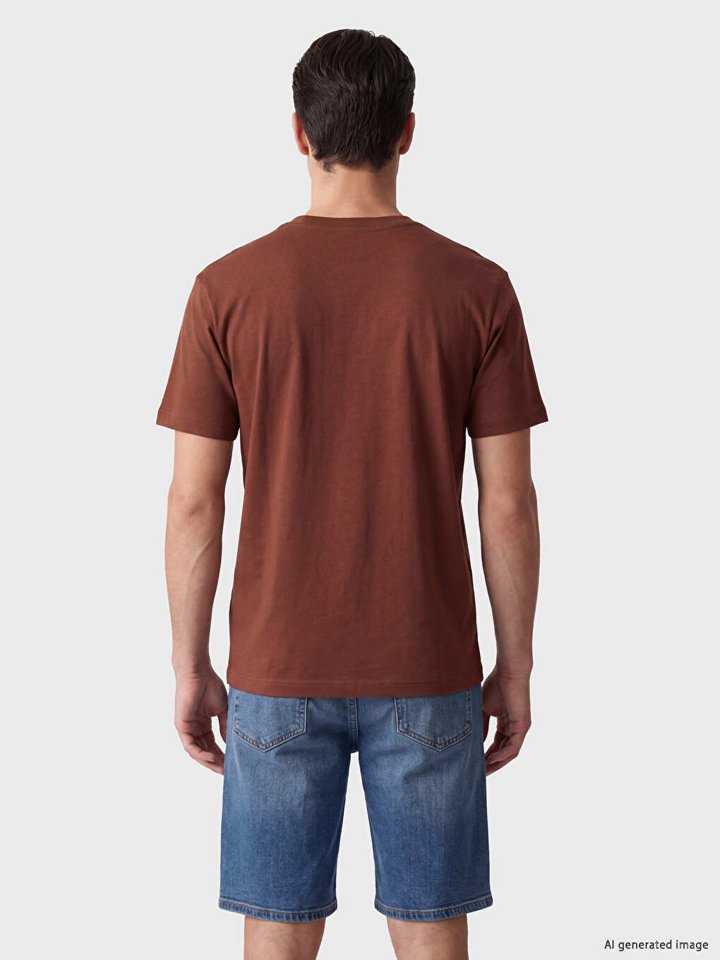 Tricou Pentru Bărbați Cu Guler Rotund-2