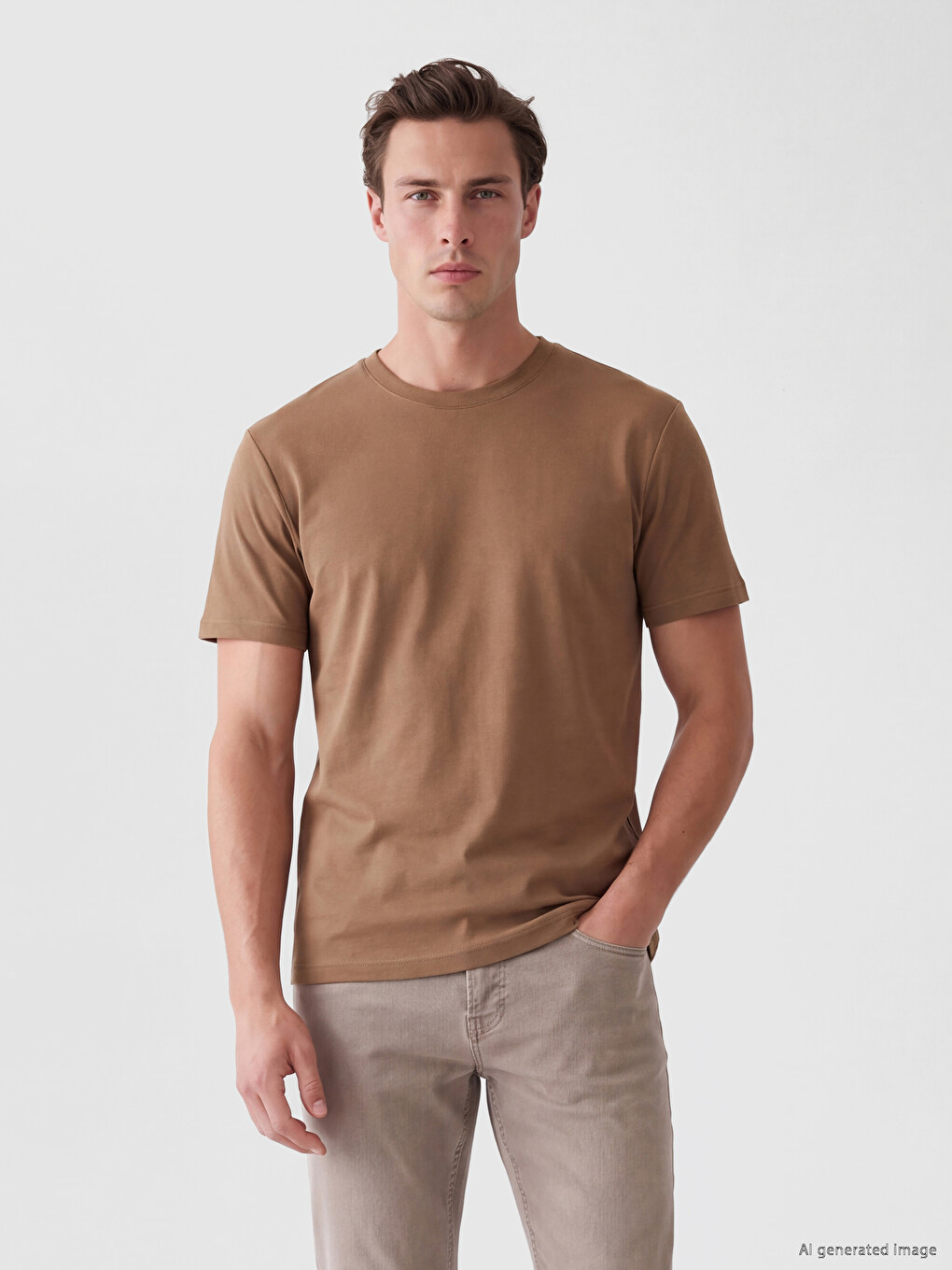 Tricou Pentru Bărbați Cu Guler Rotund