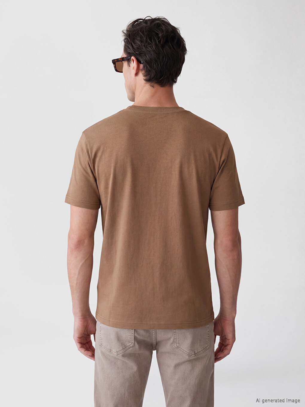 Tricou Pentru Bărbați Cu Guler Rotund-3