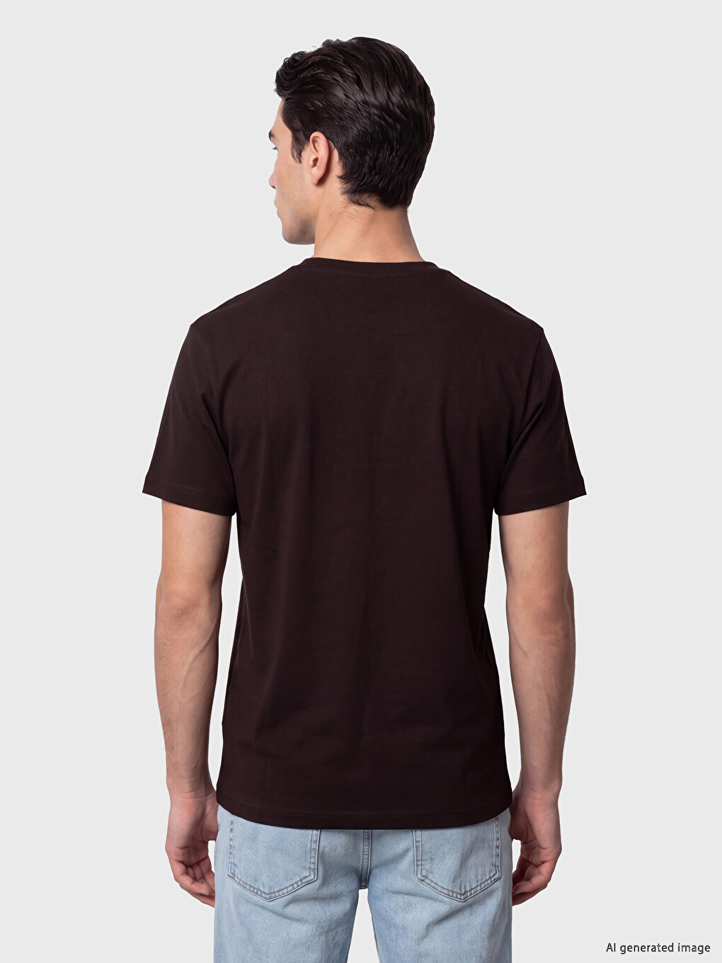 T-shirt Me Jakë Të Rrumbullakët Për Burra-2