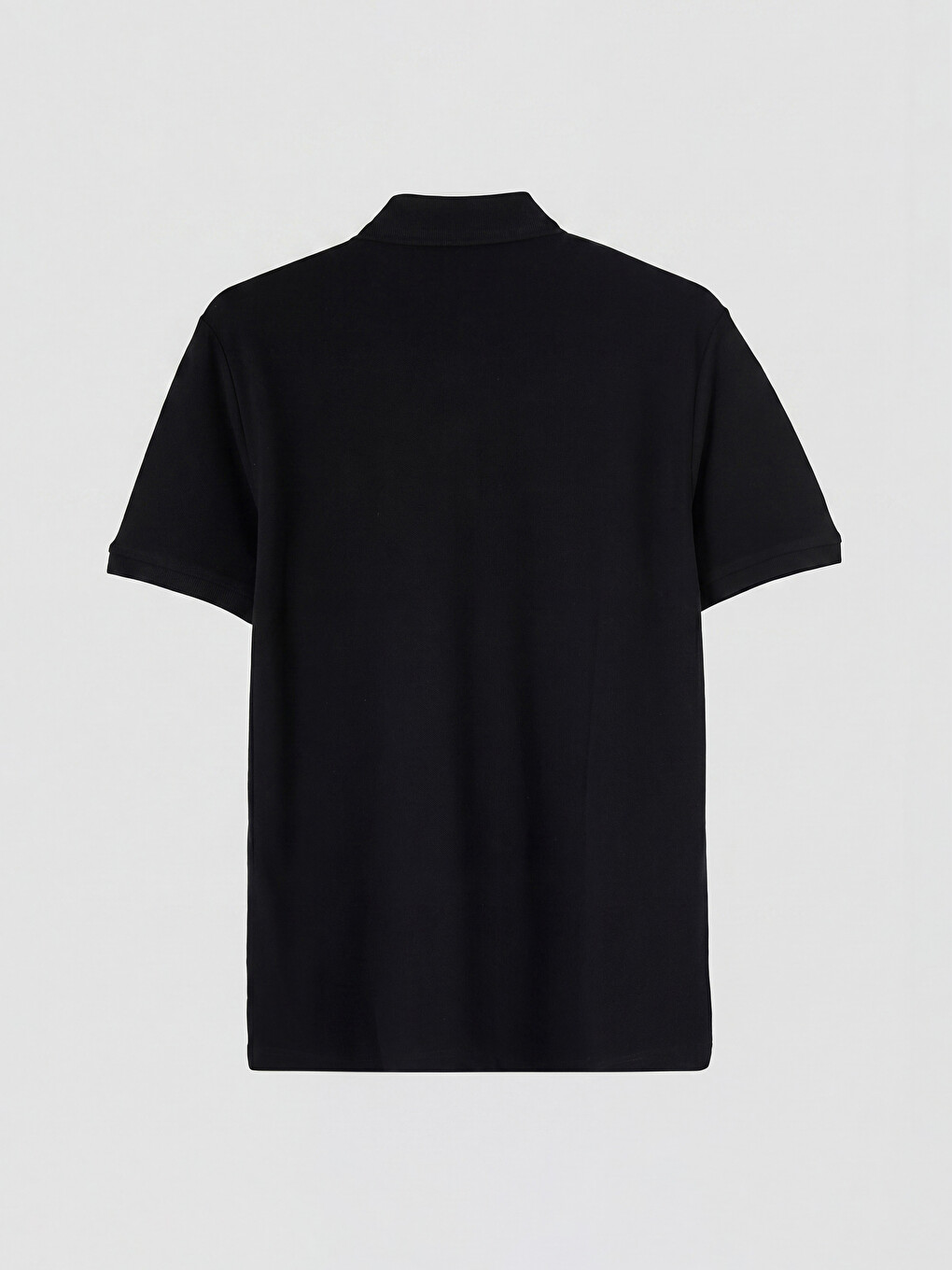 Siyah Polo Yaka Pike Erkek Tişört-5
