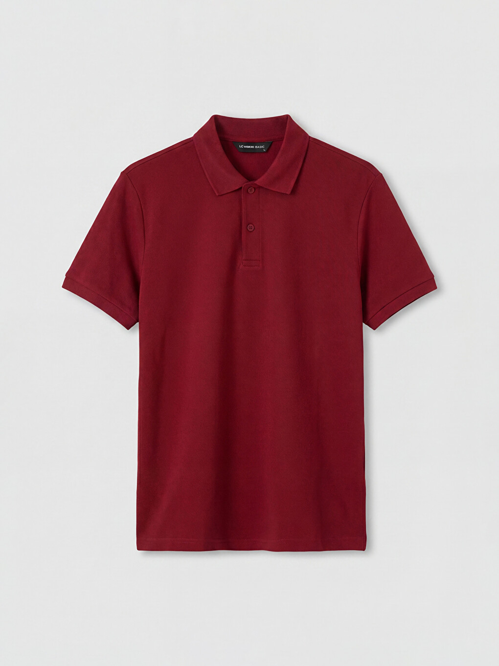 Bordo Polo Yaka Pike Erkek Tişört-4