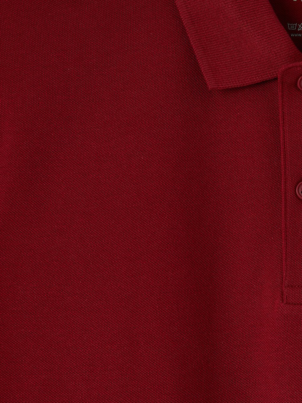 Bordo Polo Yaka Pike Erkek Tişört-6