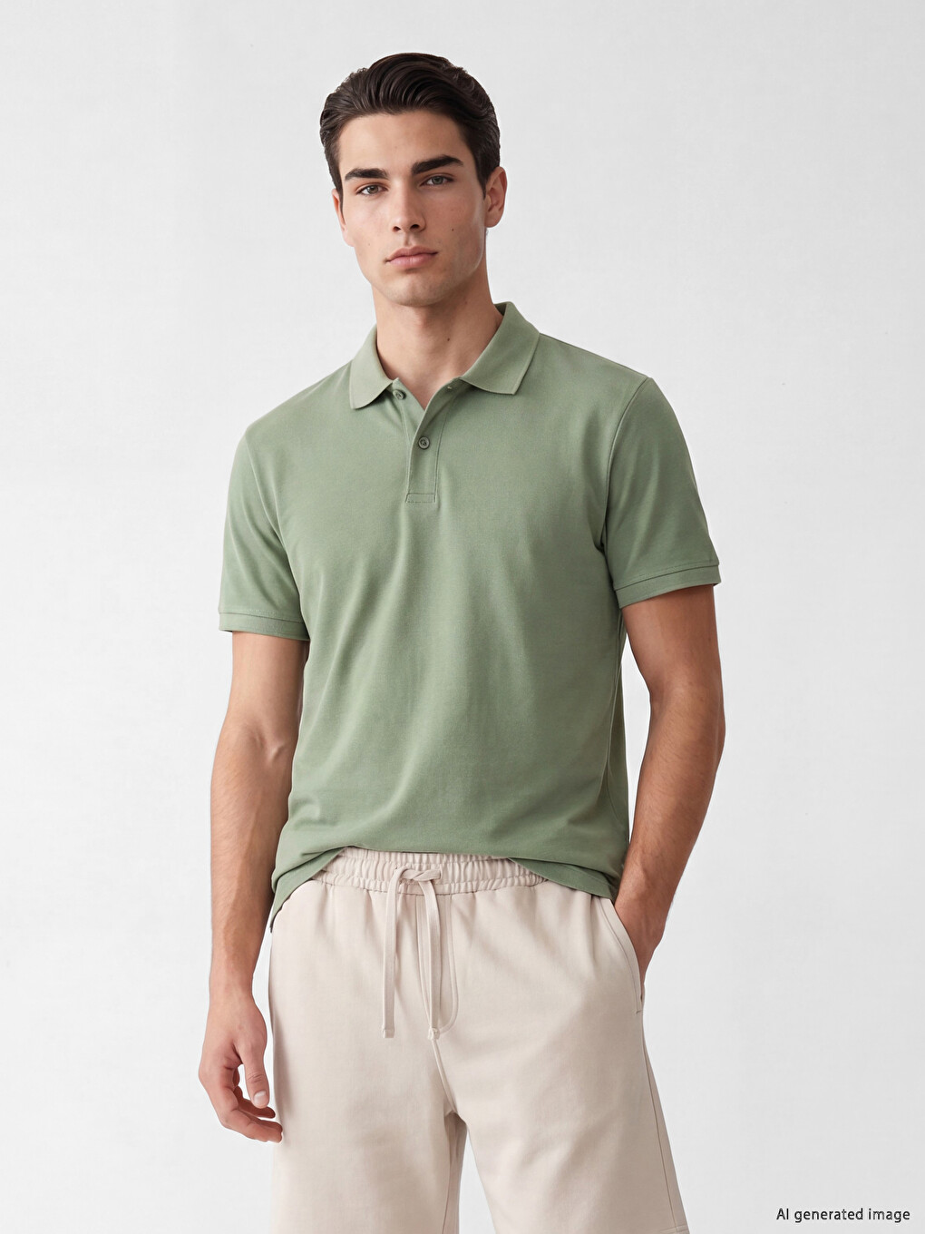 Polo Collar Pique Men's T-shirt