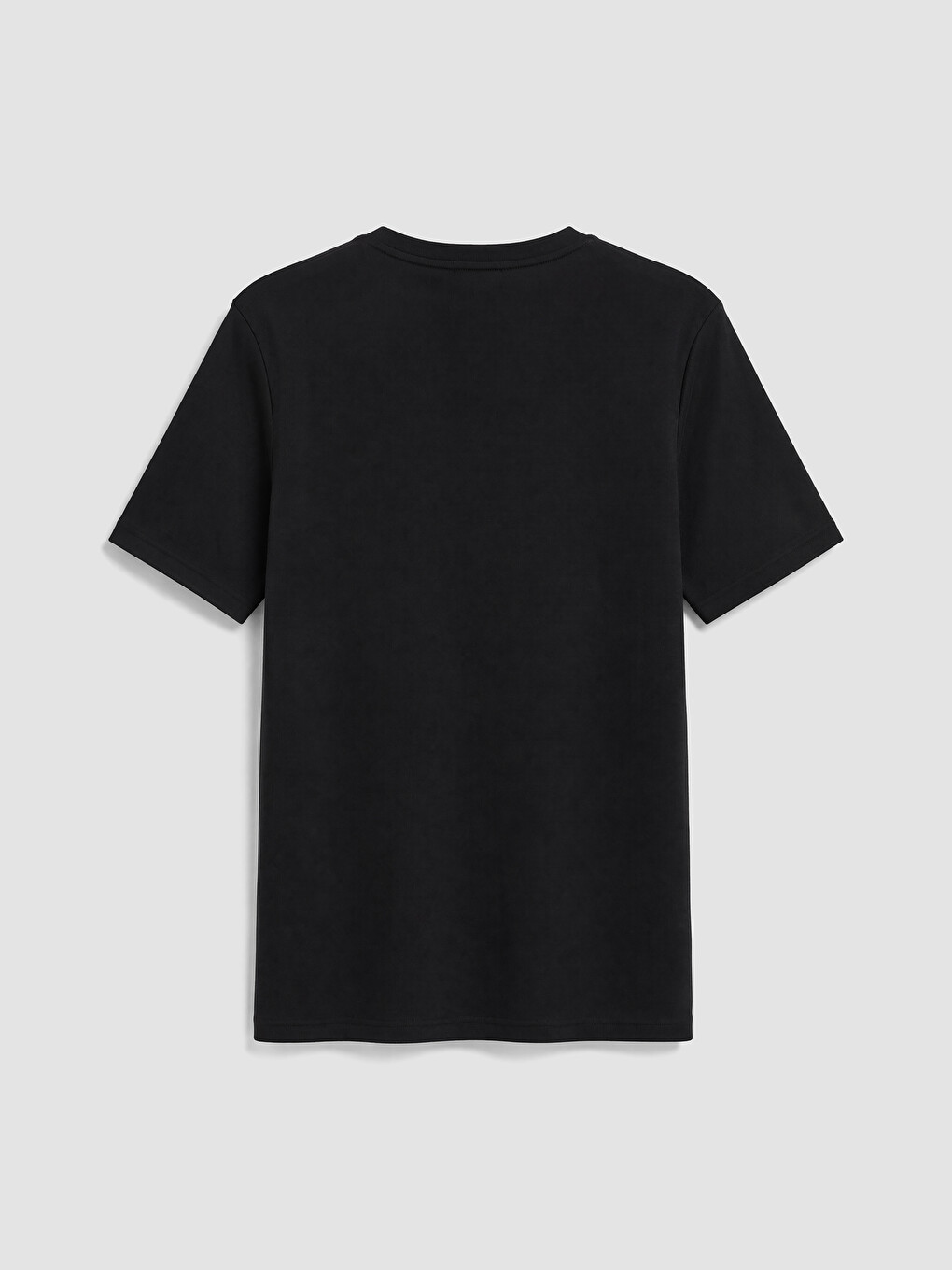 Siyah Slim Fit Bisiklet Yaka Erkek Tişört-2