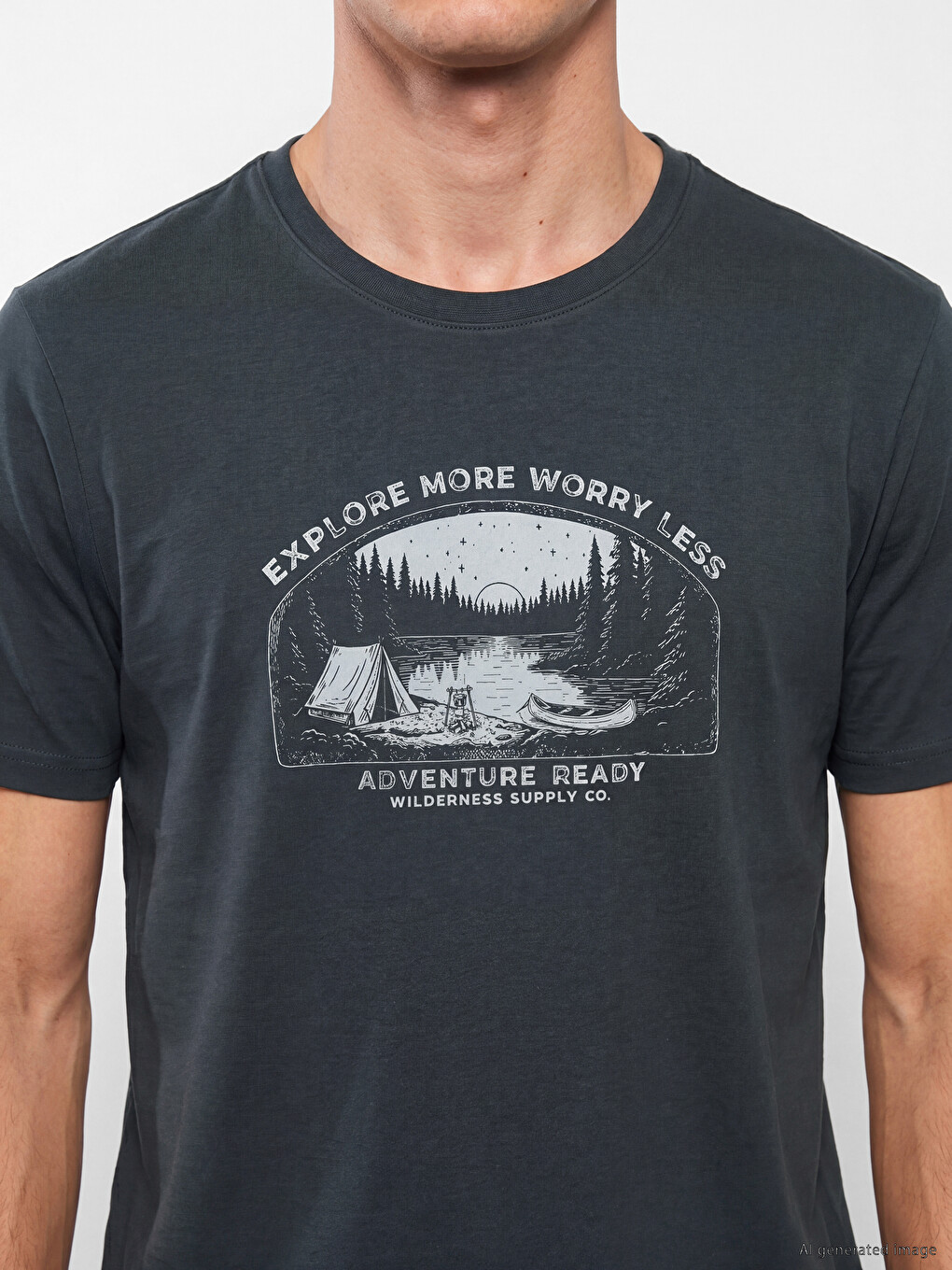 Crew Neck Printed Men's T-shirt-2