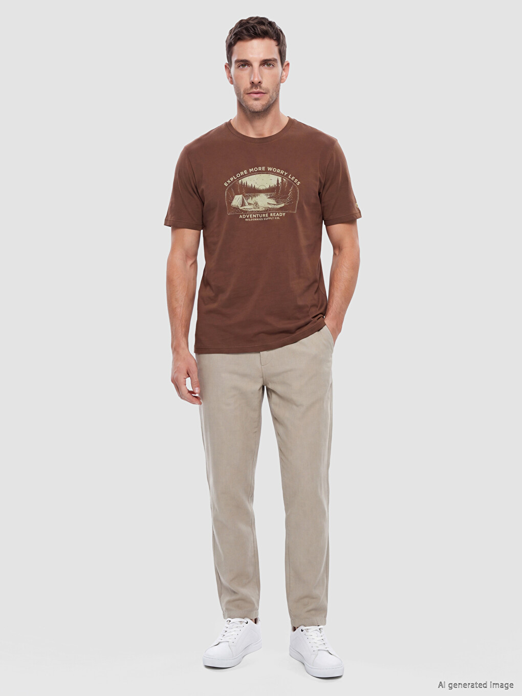 Crew Neck Printed Men's T-shirt-1