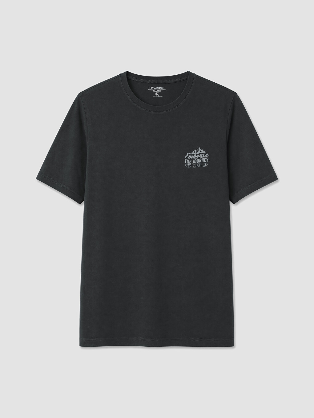 Bluzë Me Jakë Të Rrumbullakët E Stampuar Për Burra T-shirt-4