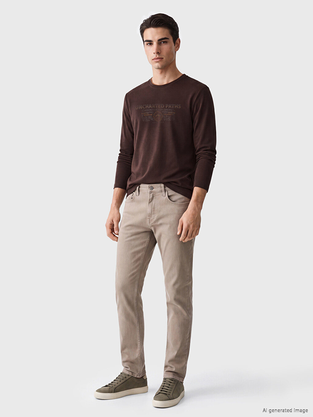 Crew Neck Printed Men's Sweatshirt-1
