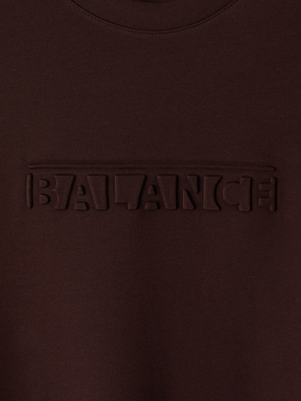 Mürdüm Bisiklet Yaka Kabartma Baskılı Erkek Sweatshirt-2