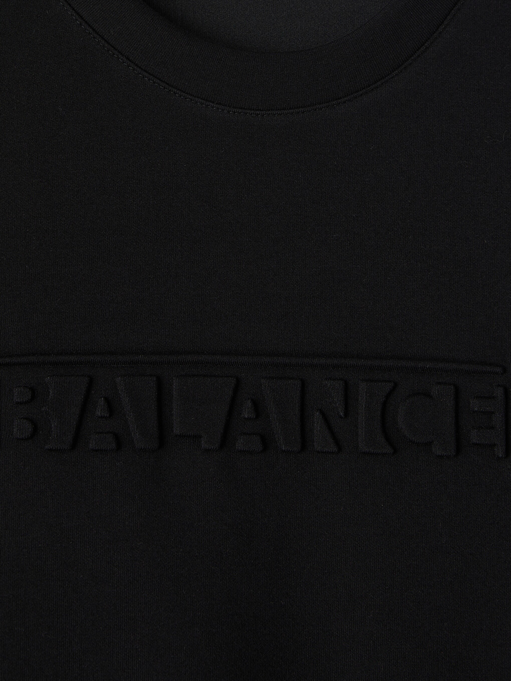Siyah Bisiklet Yaka Baskılı Erkek Sweatshirt-1