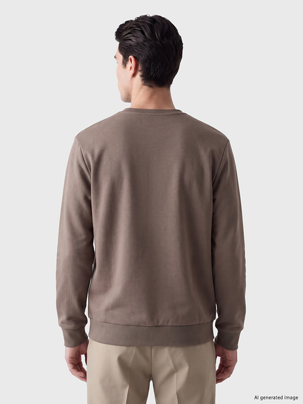 Crew Neck Men's Thick Sweatshirt-2