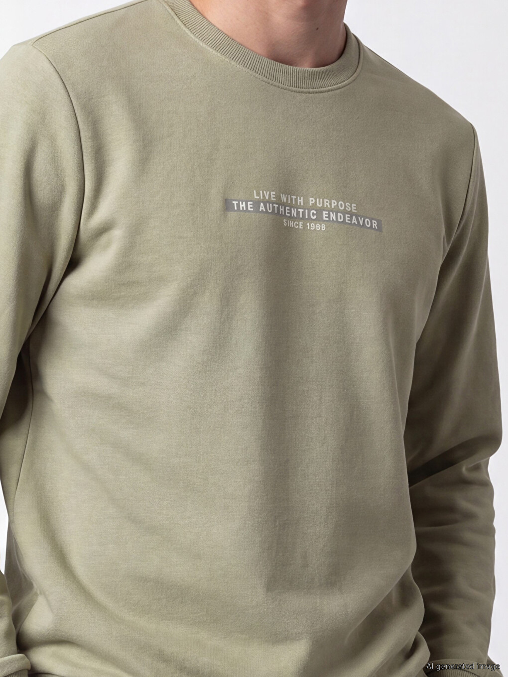 Man Green Sweatshirt-2