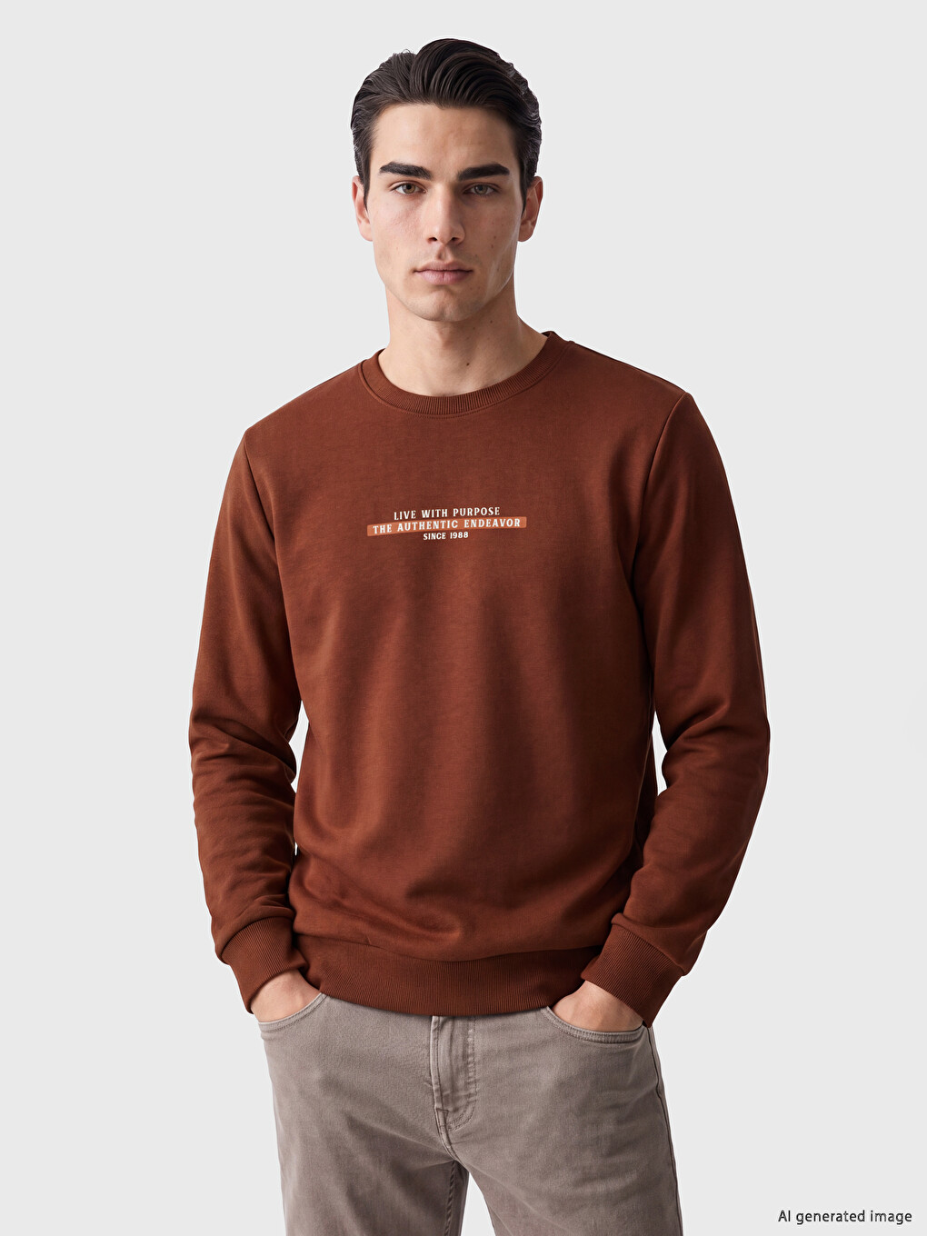 Man Orange Sweatshirt