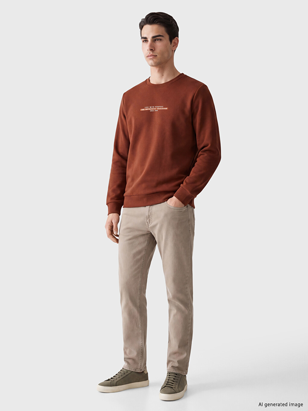 Man Orange Sweatshirt-1