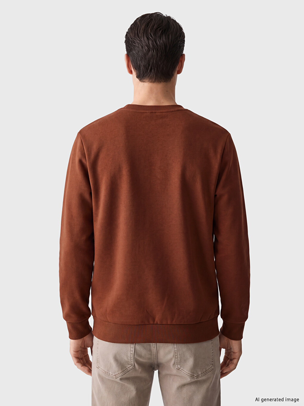 Man Orange Sweatshirt-2