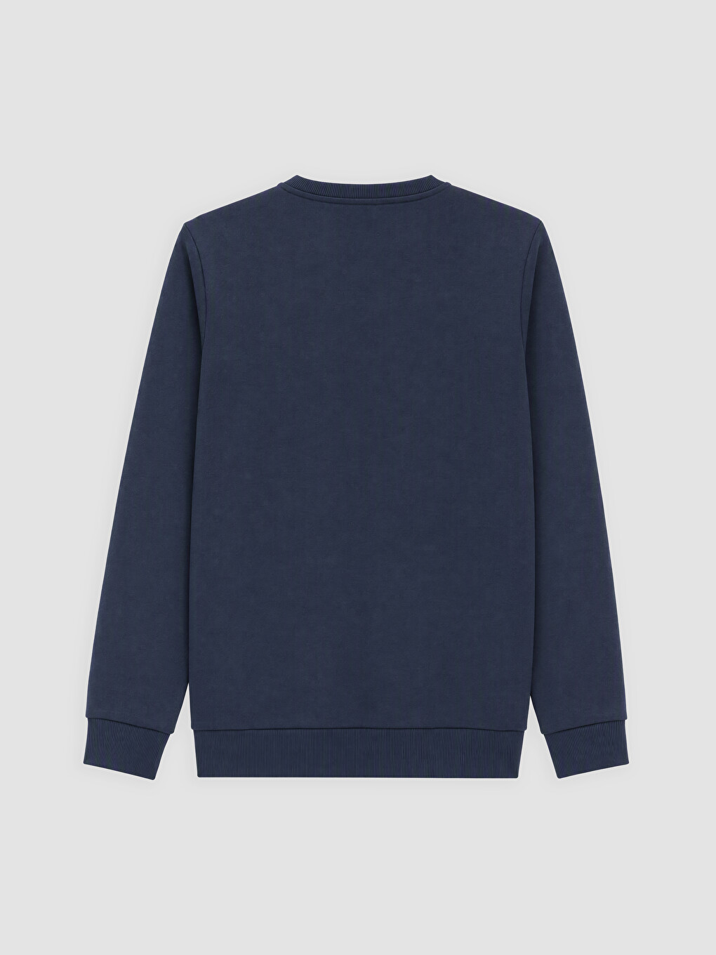 Petrol Bisiklet Yaka Baskılı Erkek Kalın Sweatshirt-4