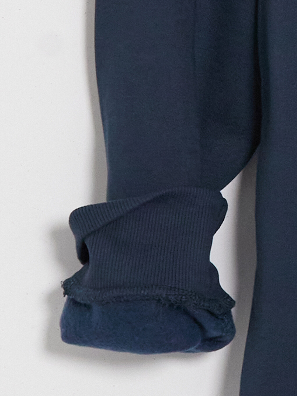 Petrol Bisiklet Yaka Baskılı Erkek Kalın Sweatshirt-5
