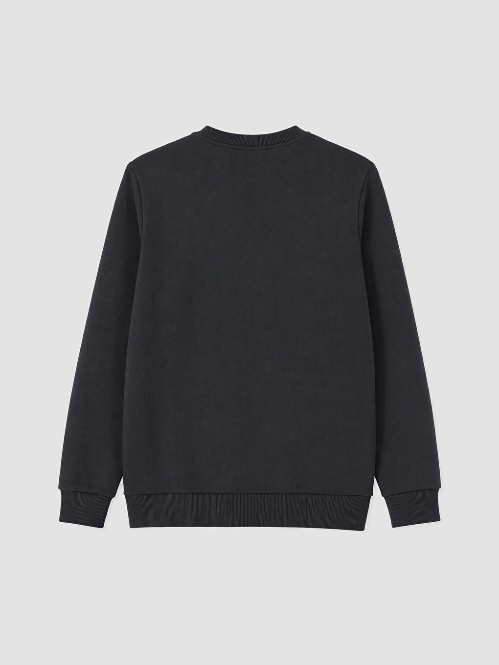Antrasit Bisiklet Yaka Baskılı Erkek Sweatshirt-6