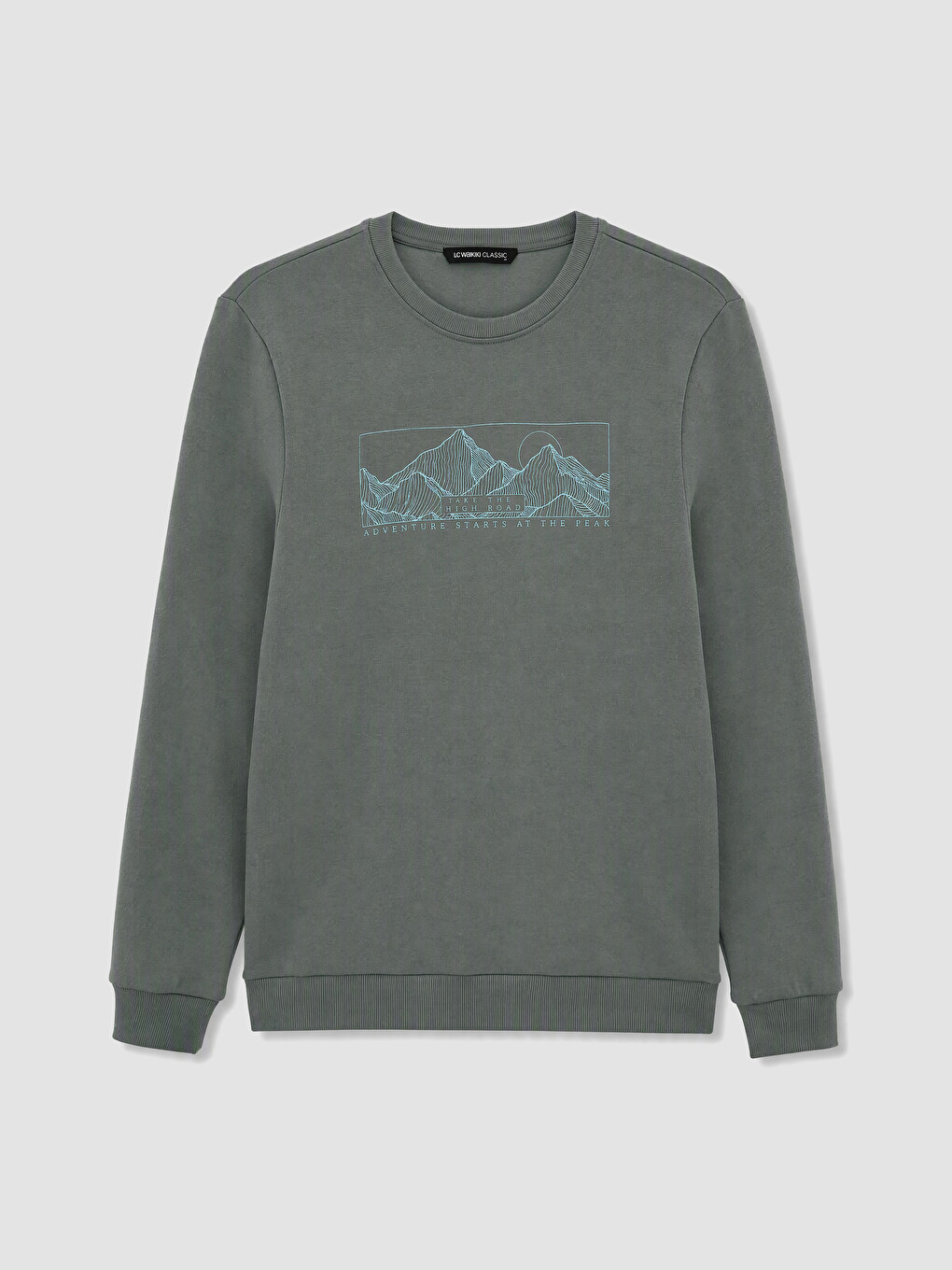 Crew Neck Men's Thick Sweatshirt