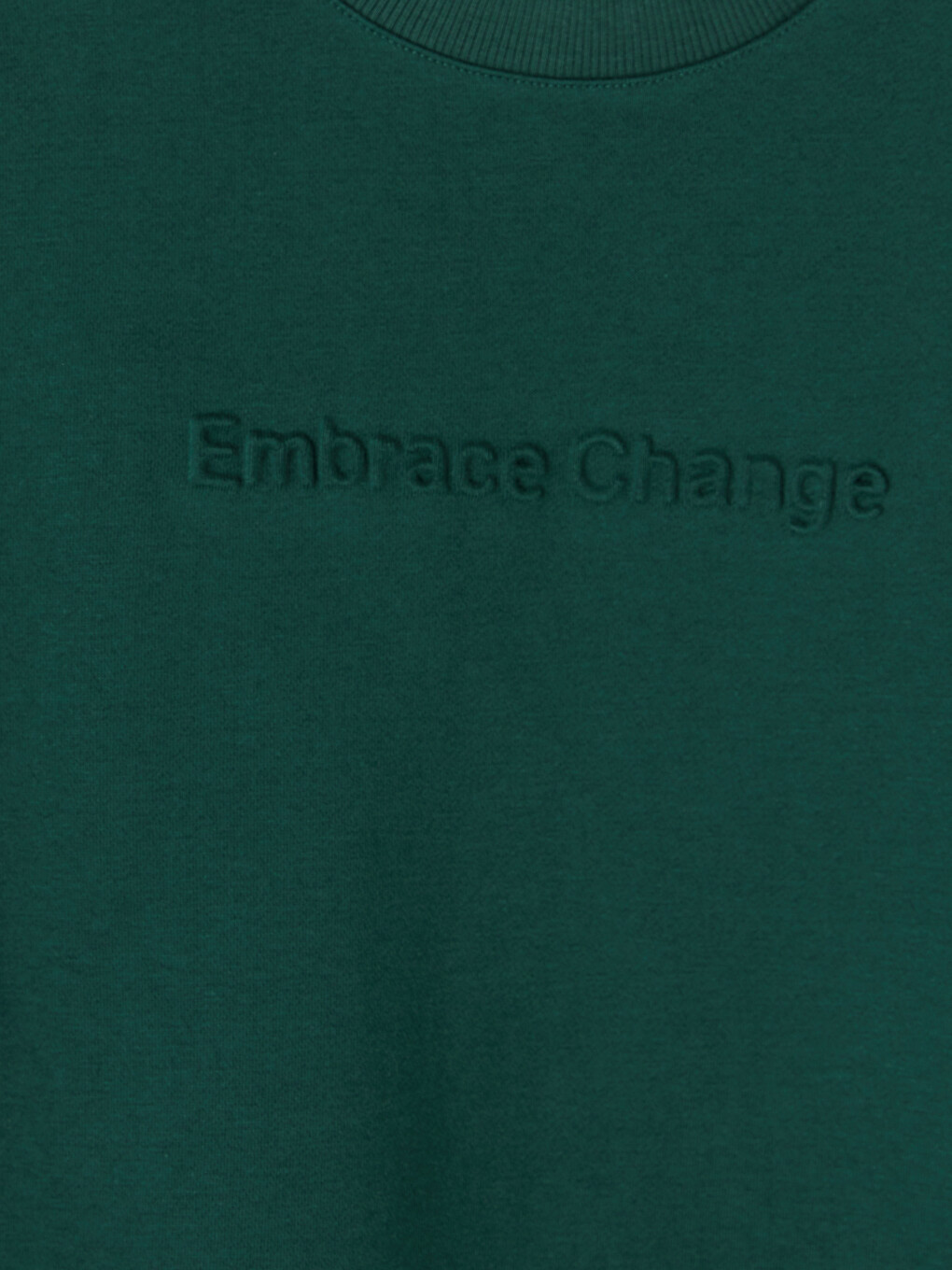 Yeşil Bisiklet Yaka Baskılı Erkek Kalın Sweatshirt-6