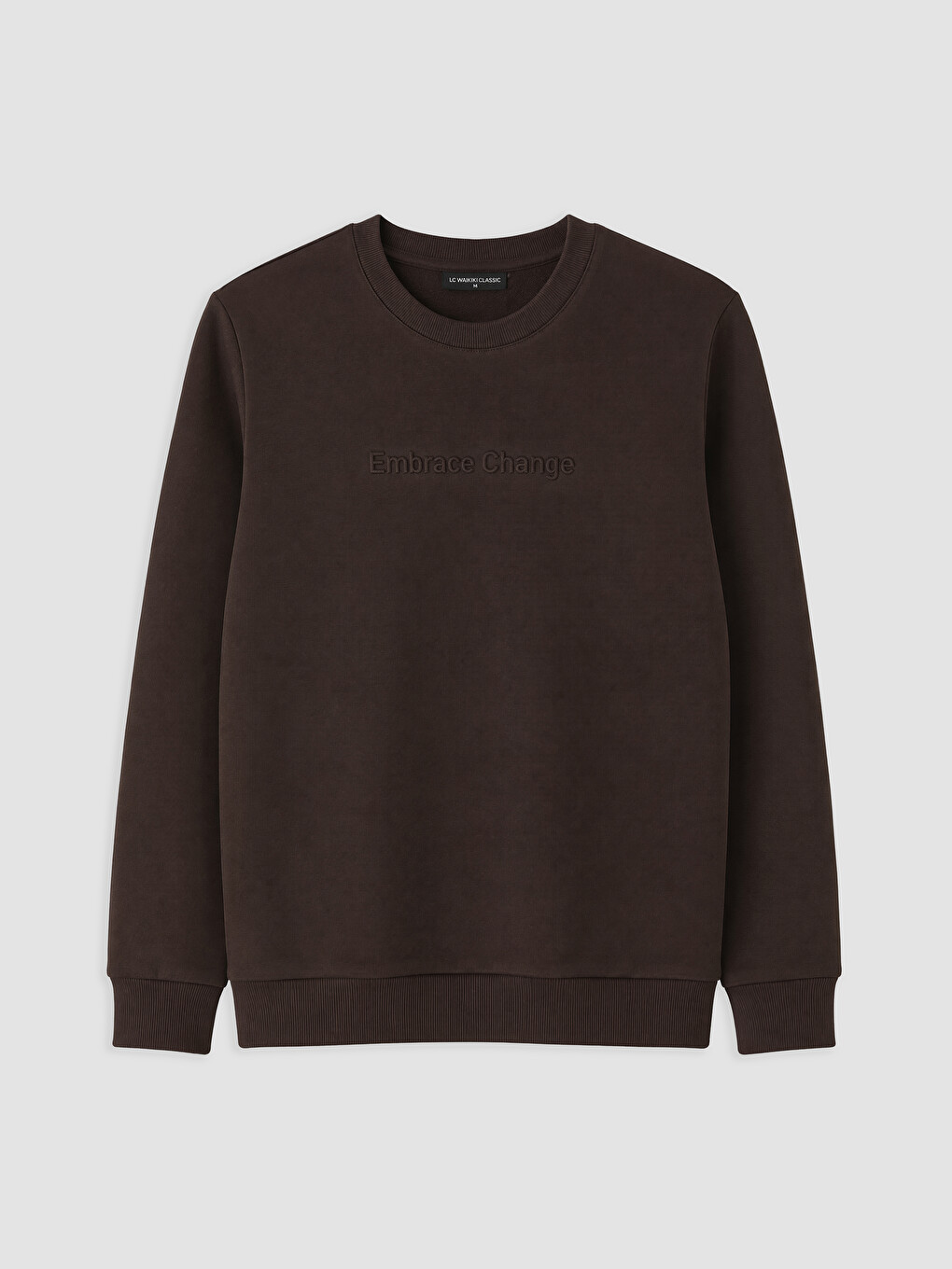 Crew Neck Printed Men's Thick Sweatshirt-3