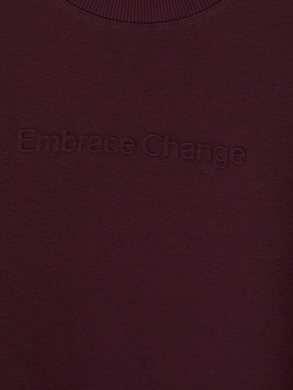 Mürdüm Baskılı Erkek Kalın Sweatshirt-5