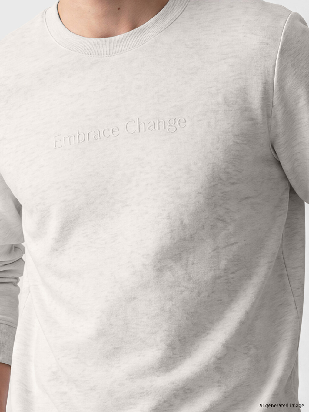 Crew Neck Printed Men's Thick Sweatshirt-2