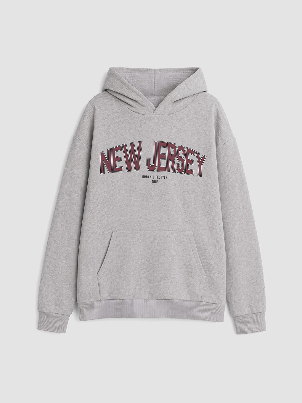 Gri New Jersey Baskılı Erkek Çocuk Sweatshirt