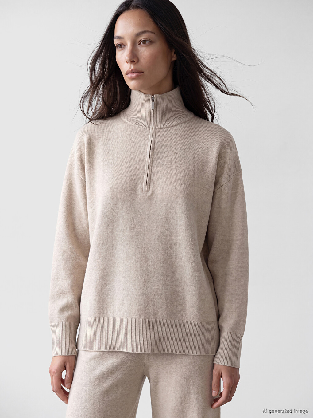 Woman Beige Sweater
