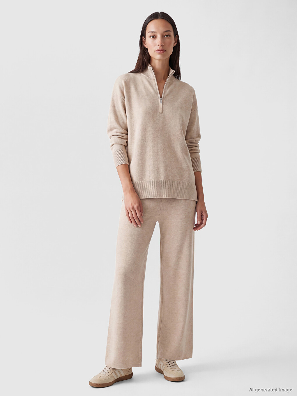 Woman Beige Sweater-1