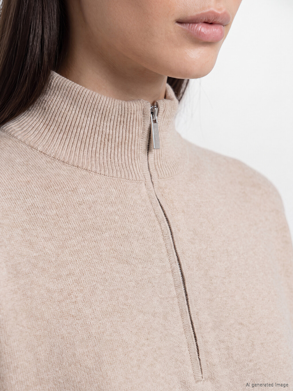 Woman Beige Sweater-2