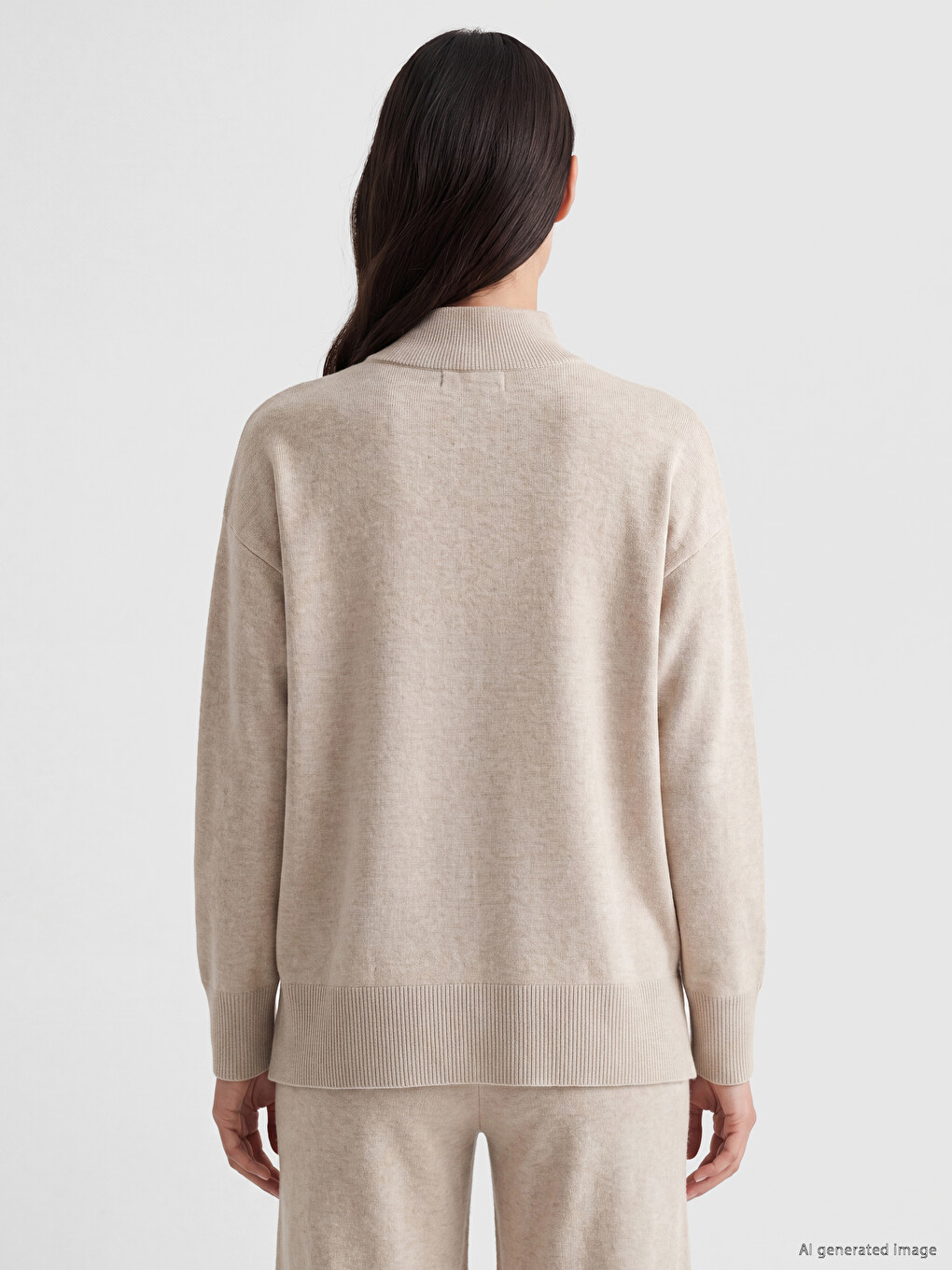 Woman Beige Sweater-3