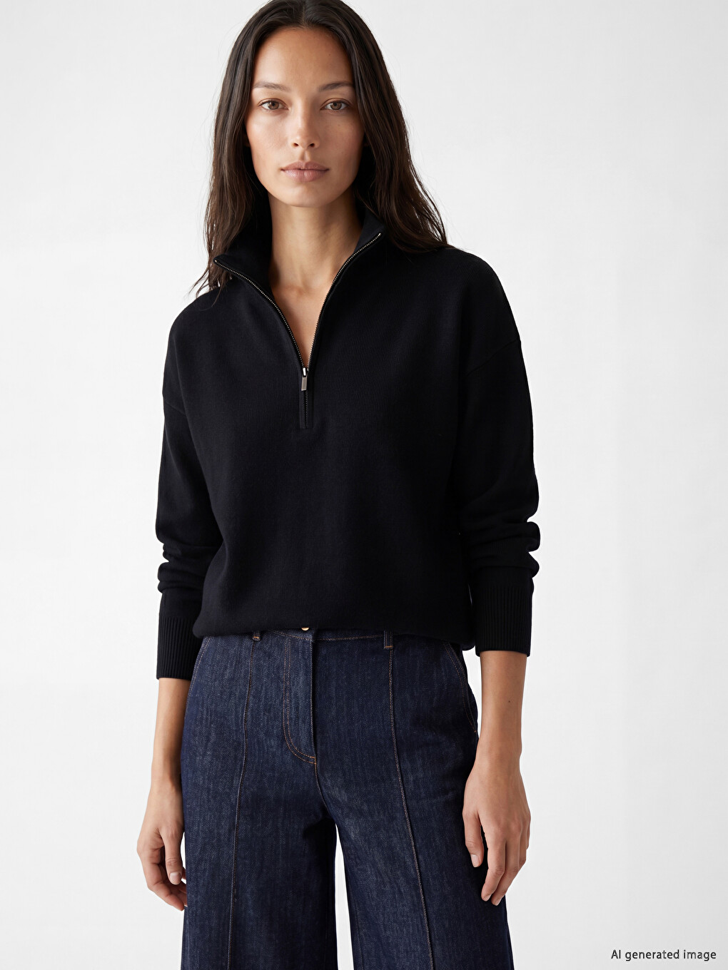 Woman Black Sweater