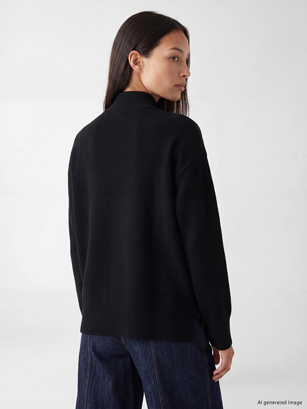 Woman Black Sweater-2