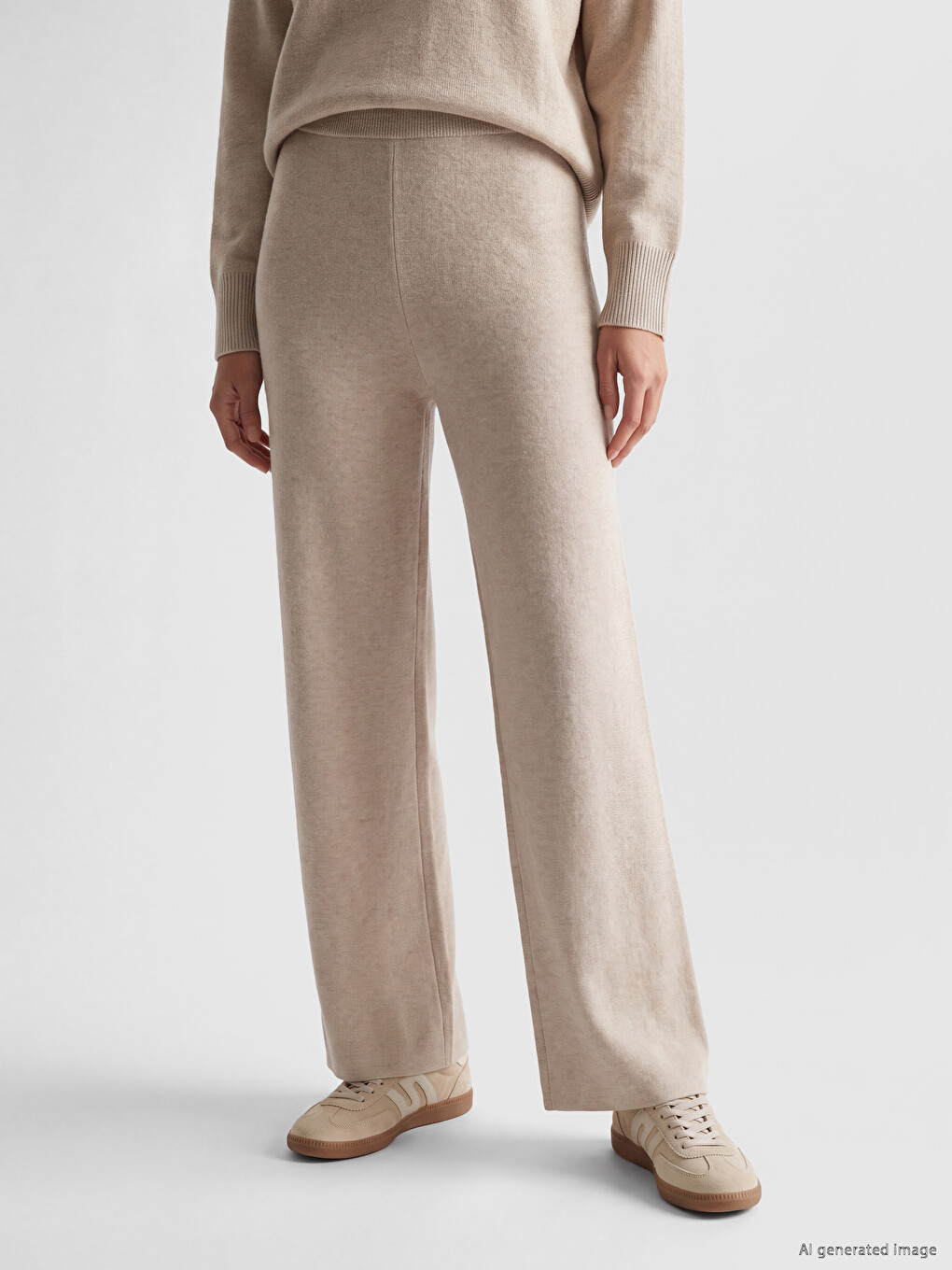 Woman Beige Trousers-1