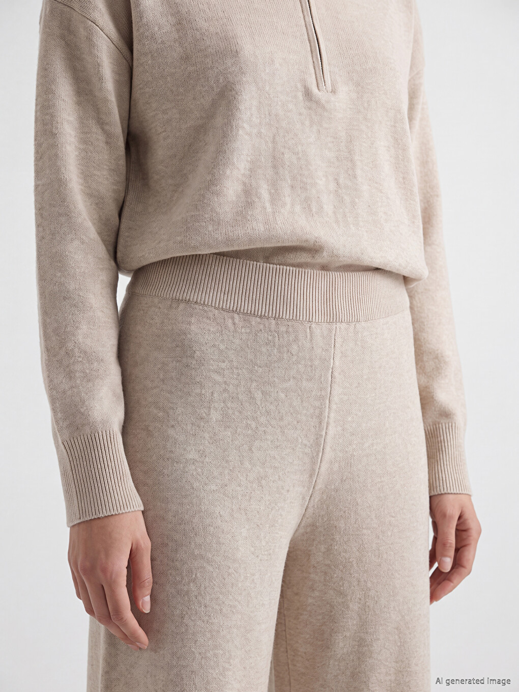 Woman Beige Trousers-2