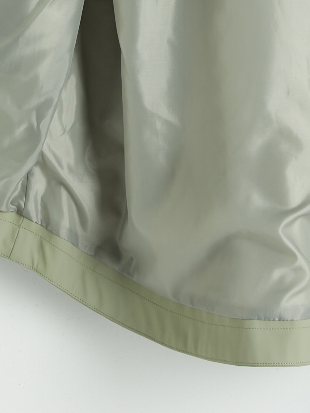 Haki Kapüşonlu Oversize Kadın Yağmurluk-8