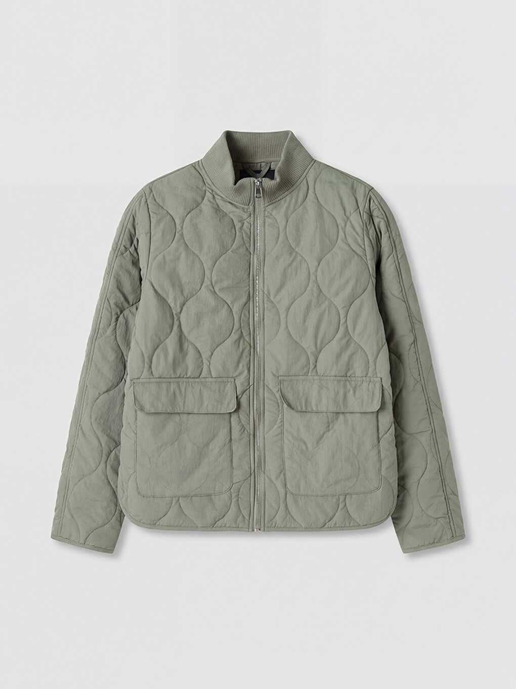 Mock Neck Quilted Women's Jacket-5