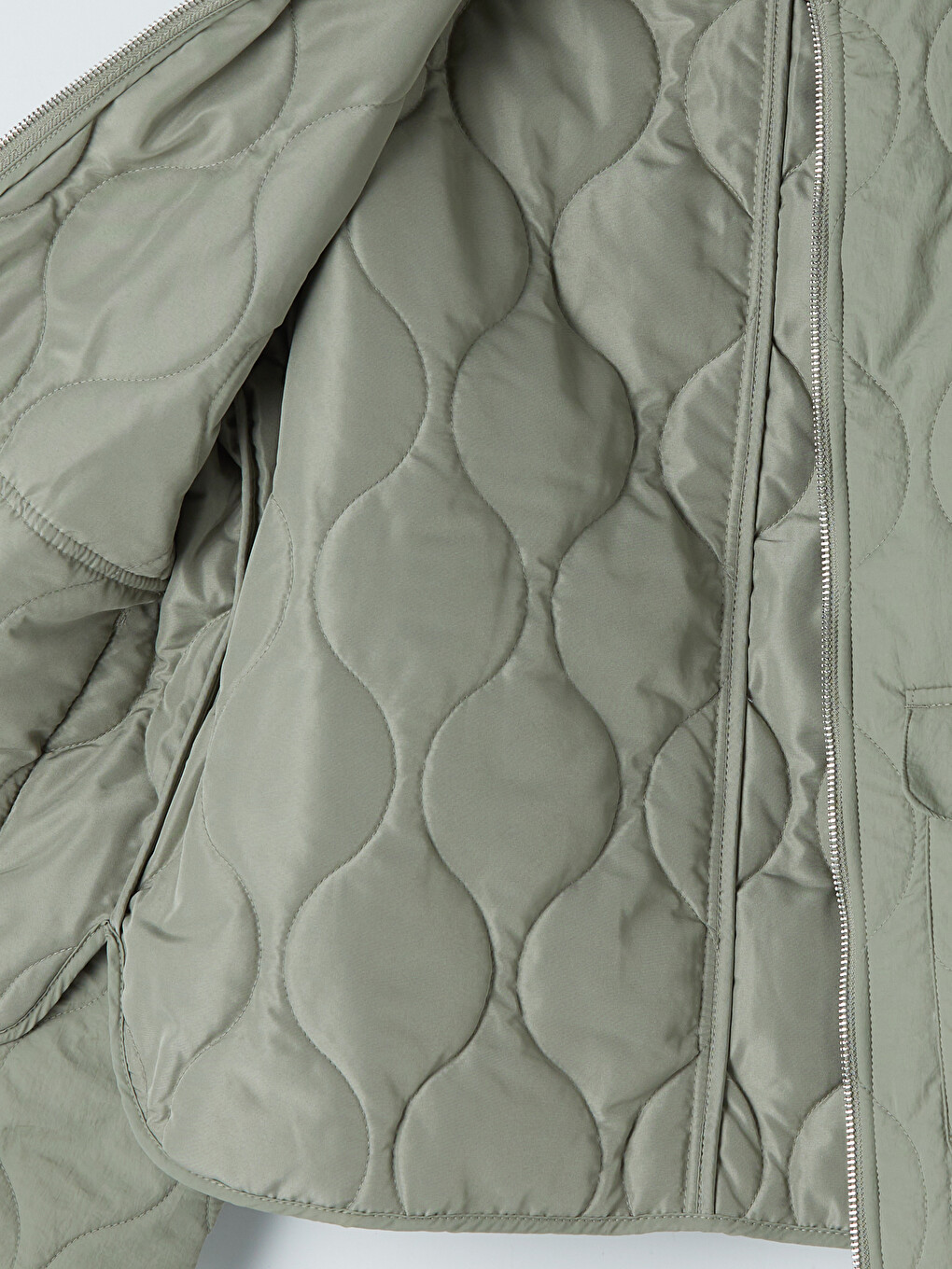 Mock Neck Quilted Women's Jacket-8