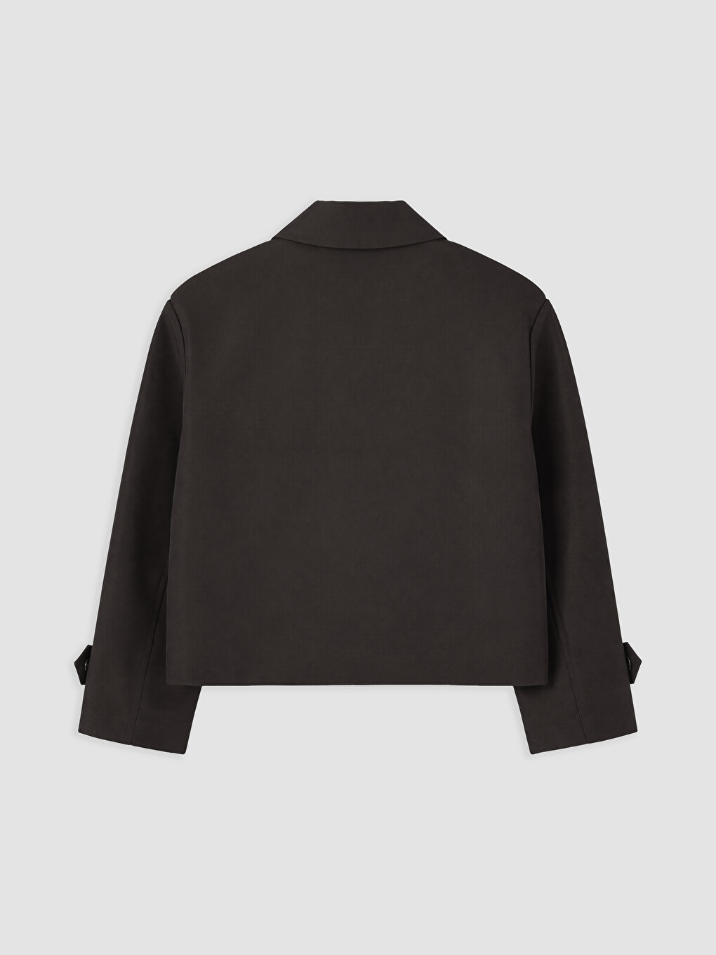 Kahverengi Gömlek Yaka Oversize Kadın Trençkot-5